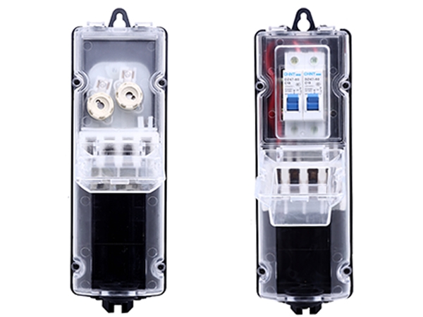 Comparison between the new and the old air switch type street lamp distribution box